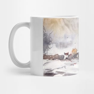 Snow-covered fortress Mug